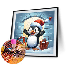 Load image into Gallery viewer, Diamond Painting - Full Round - penguin giving gift (30*30CM)
