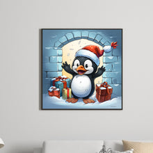 Load image into Gallery viewer, Diamond Painting - Full Round - penguin giving gift (30*30CM)
