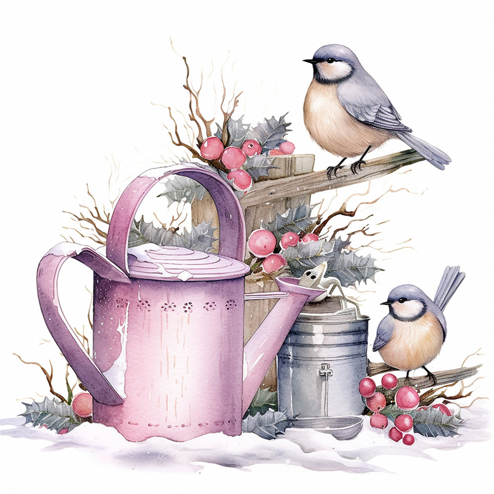 Diamond Painting - Full Round - snow bird (30*30CM)