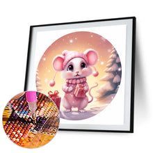 Load image into Gallery viewer, Diamond Painting - Full Round - Pink mouse in the snow (30*30CM)
