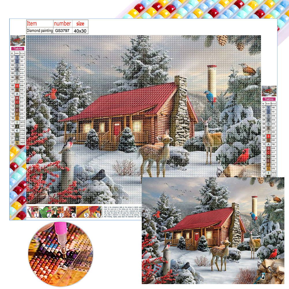Diamond Painting - Full Square - snow house (40*30CM)