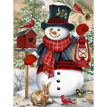 Load image into Gallery viewer, Diamond Painting - Full Round - Christmas snowman and animals (30*40CM)
