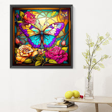 Load image into Gallery viewer, Diamond Painting - Full Round - butterfly glass painting (30*30CM)
