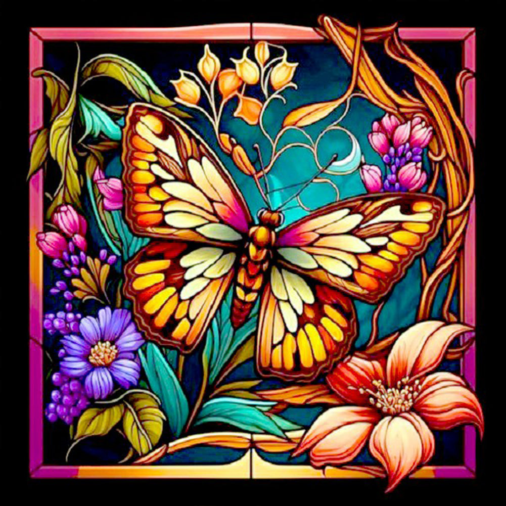 Diamond Painting - Full Round - butterfly crafts (30*30CM)