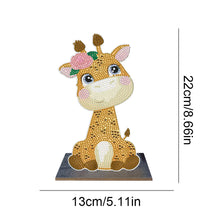 Load image into Gallery viewer, Wooden Desktop Diamond Painting Ornament Diamond Table Decor (Baby Giraffe #3)
