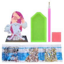 Load image into Gallery viewer, Wooden Desktop Diamond Painting Ornament Diamond Table Decor (Gnome #5)
