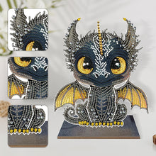 Load image into Gallery viewer, Wooden Desktop Diamond Painting Ornament Diamond Art Table Decor(Baby Dragon #7)
