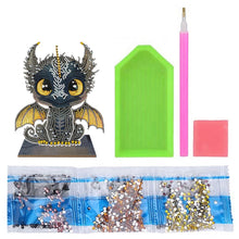 Load image into Gallery viewer, Wooden Desktop Diamond Painting Ornament Diamond Art Table Decor(Baby Dragon #7)
