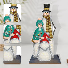 Load image into Gallery viewer, Wooden Desktop Diamond Painting Ornament Diamond Table Decor (Snowman Gnome #9)
