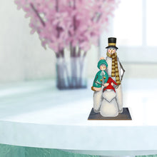 Load image into Gallery viewer, Wooden Desktop Diamond Painting Ornament Diamond Table Decor (Snowman Gnome #9)
