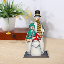 Load image into Gallery viewer, Wooden Desktop Diamond Painting Ornament Diamond Table Decor (Snowman Gnome #9)

