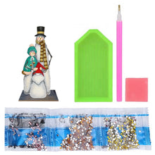 Load image into Gallery viewer, Wooden Desktop Diamond Painting Ornament Diamond Table Decor (Snowman Gnome #9)
