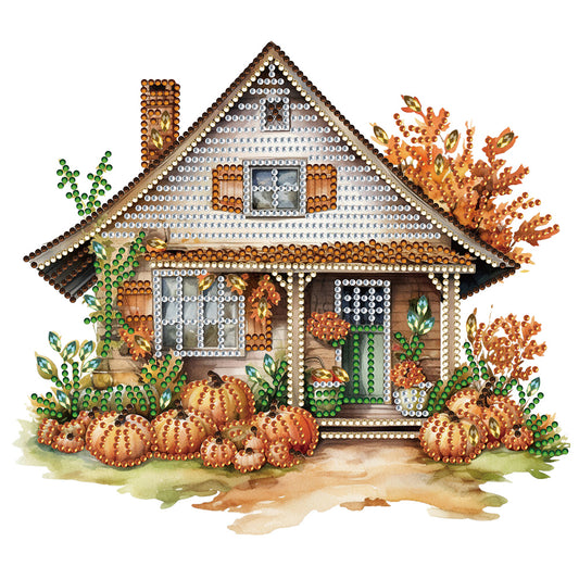 Diamond Painting - Partial Special Shaped - Pumpkin Hut (30*30CM)