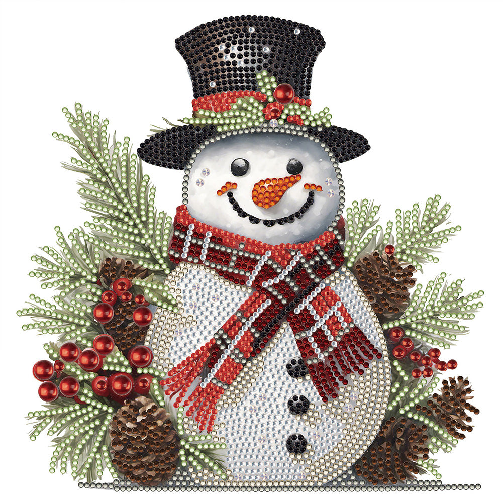 Diamond Painting - Partial Special Shaped - snowman (30*30CM)