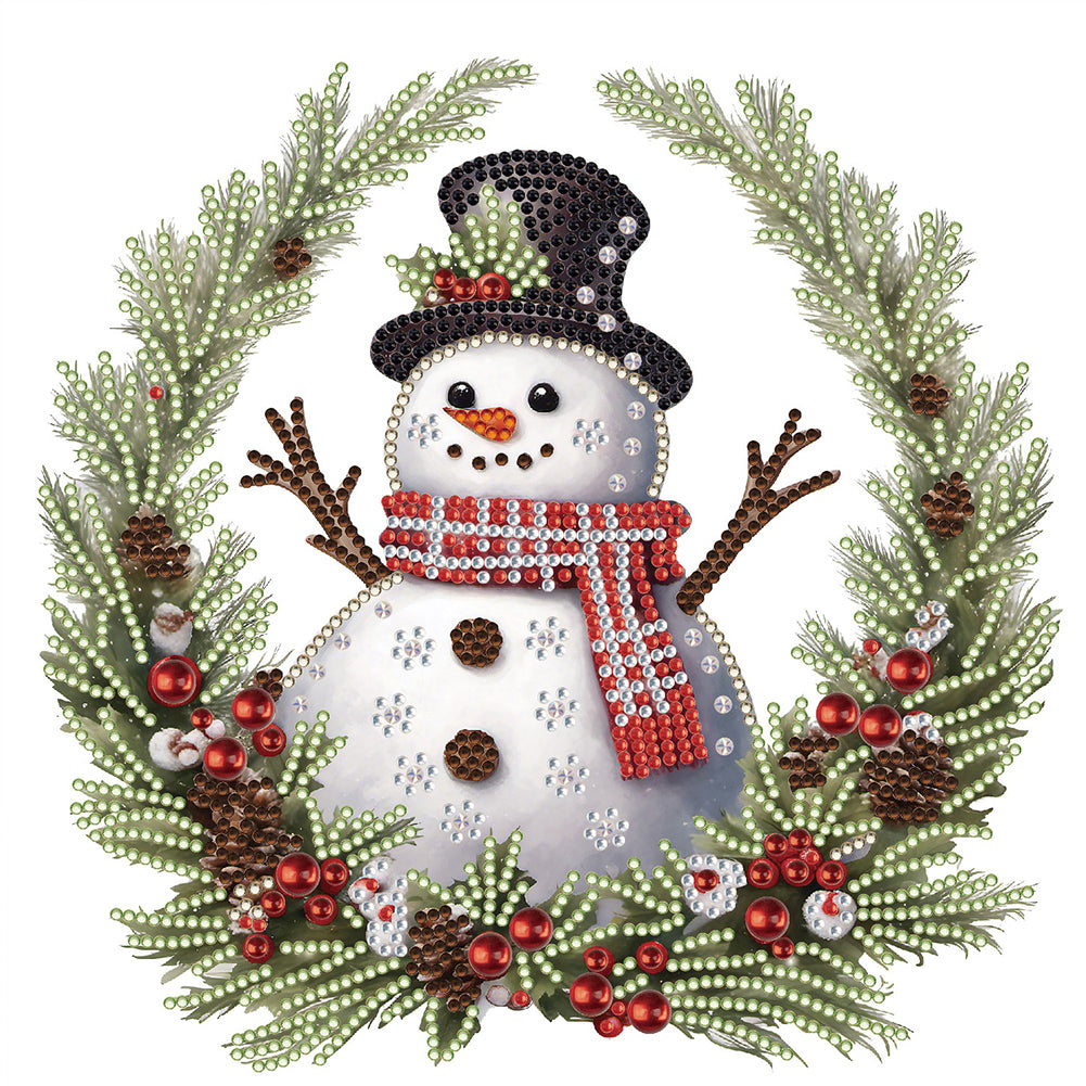 Diamond Painting - Partial Special Shaped - snowman (30*30CM)