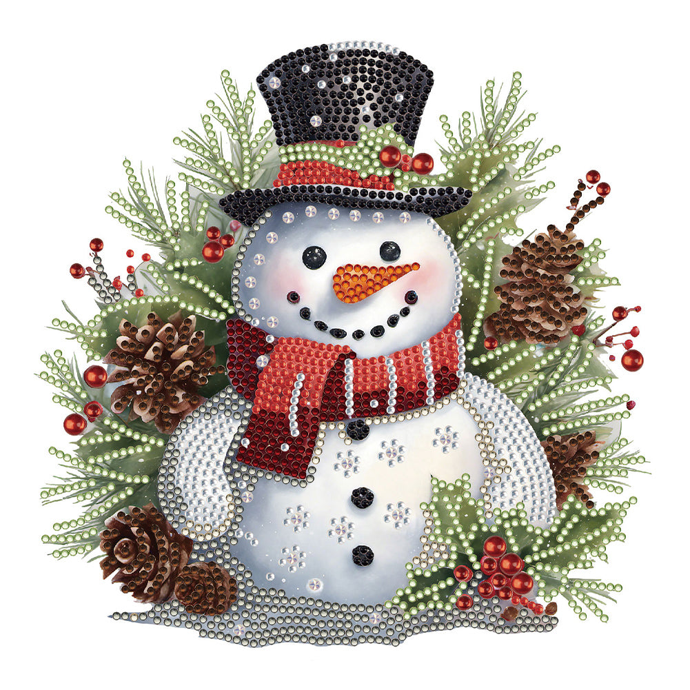 Diamond Painting - Partial Special Shaped - snowman (30*30CM)