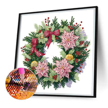 Load image into Gallery viewer, Diamond Painting - Partial Special Shaped - Christmas wreath (30*30CM)
