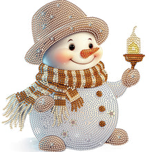 Load image into Gallery viewer, Diamond Painting - Partial Special Shaped - Christmas snowman (30*30CM)
