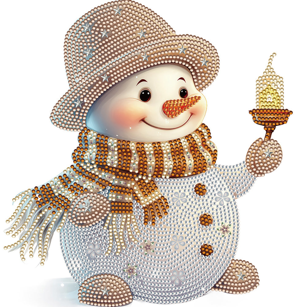 Diamond Painting - Partial Special Shaped - Christmas snowman (30*30CM)