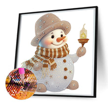 Load image into Gallery viewer, Diamond Painting - Partial Special Shaped - Christmas snowman (30*30CM)
