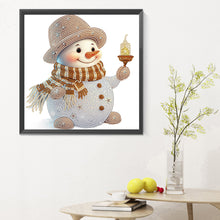 Load image into Gallery viewer, Diamond Painting - Partial Special Shaped - Christmas snowman (30*30CM)
