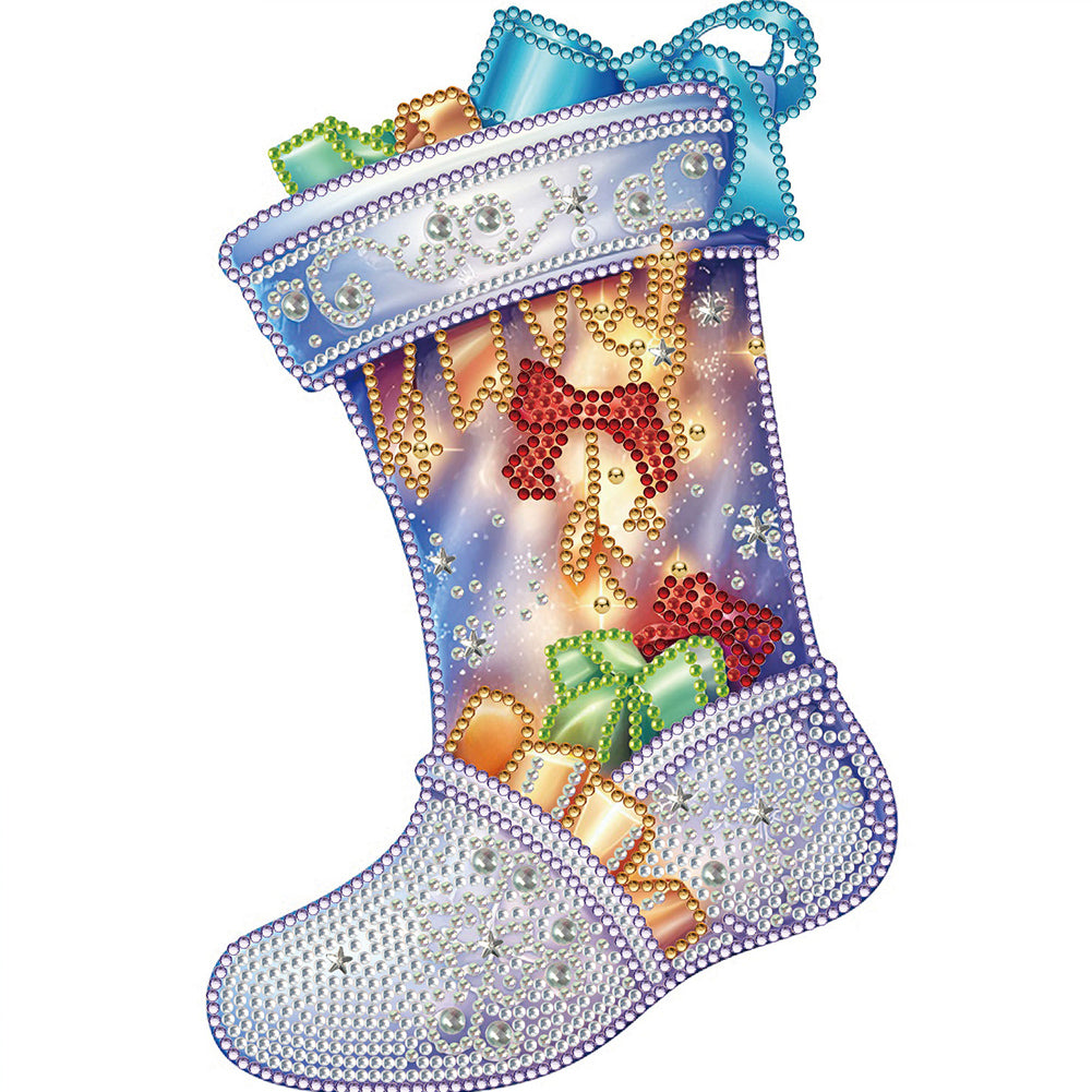Diamond Painting - Partial Special Shaped - Christmas socks (30*30CM)