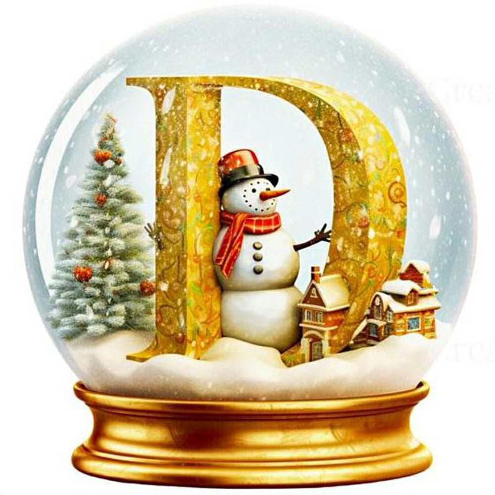 Diamond Painting - Full Round - Christmas crystal ball D (30*30CM)