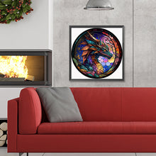 Load image into Gallery viewer, Diamond Painting - Full Round - round card dragon (30*30CM)
