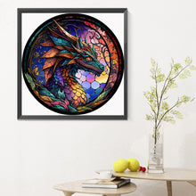Load image into Gallery viewer, Diamond Painting - Full Round - round card dragon (30*30CM)
