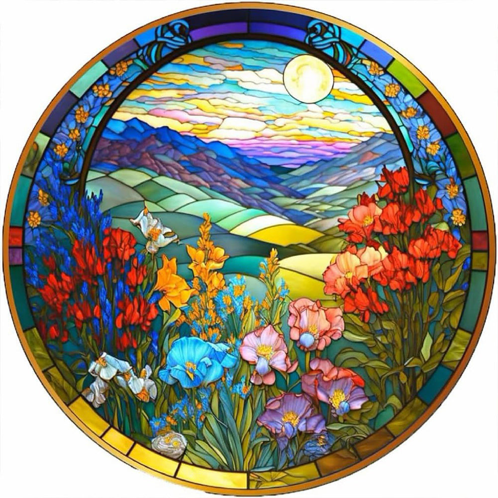 Diamond Painting - Full Round - Round flower field (30*30CM)