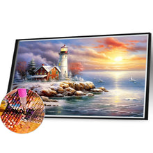 Load image into Gallery viewer, Diamond Painting - Full Round - seaside lighthouse (40*30CM)
