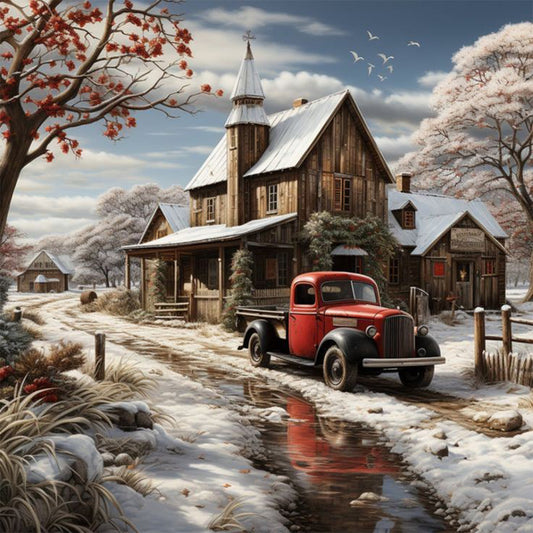 Diamond Painting - Full Round - snow house (40*40CM)