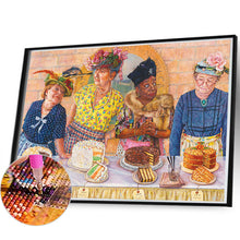 Load image into Gallery viewer, AB Diamond Painting - Full Round - old woman eating cake (60*40CM)
