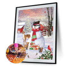 Load image into Gallery viewer, Diamond Painting - Full Round - Christmas snowman and animals (30*40CM)
