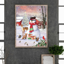 Load image into Gallery viewer, Diamond Painting - Full Round - Christmas snowman and animals (30*40CM)
