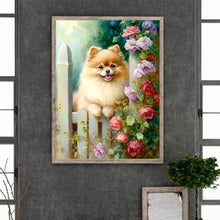 Load image into Gallery viewer, Diamond Painting - Full Round - Puppies in Flower Manor (30*40CM)
