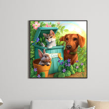 Load image into Gallery viewer, Diamond Painting - Full Round - Little animals in the grass (30*30CM)
