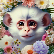 Load image into Gallery viewer, Diamond Painting - Full Round - monkey and flower (30*30CM)
