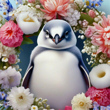 Load image into Gallery viewer, Diamond Painting - Full Round - Penguin and flower (30*30CM)
