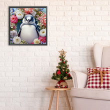 Load image into Gallery viewer, Diamond Painting - Full Round - Penguin and flower (30*30CM)
