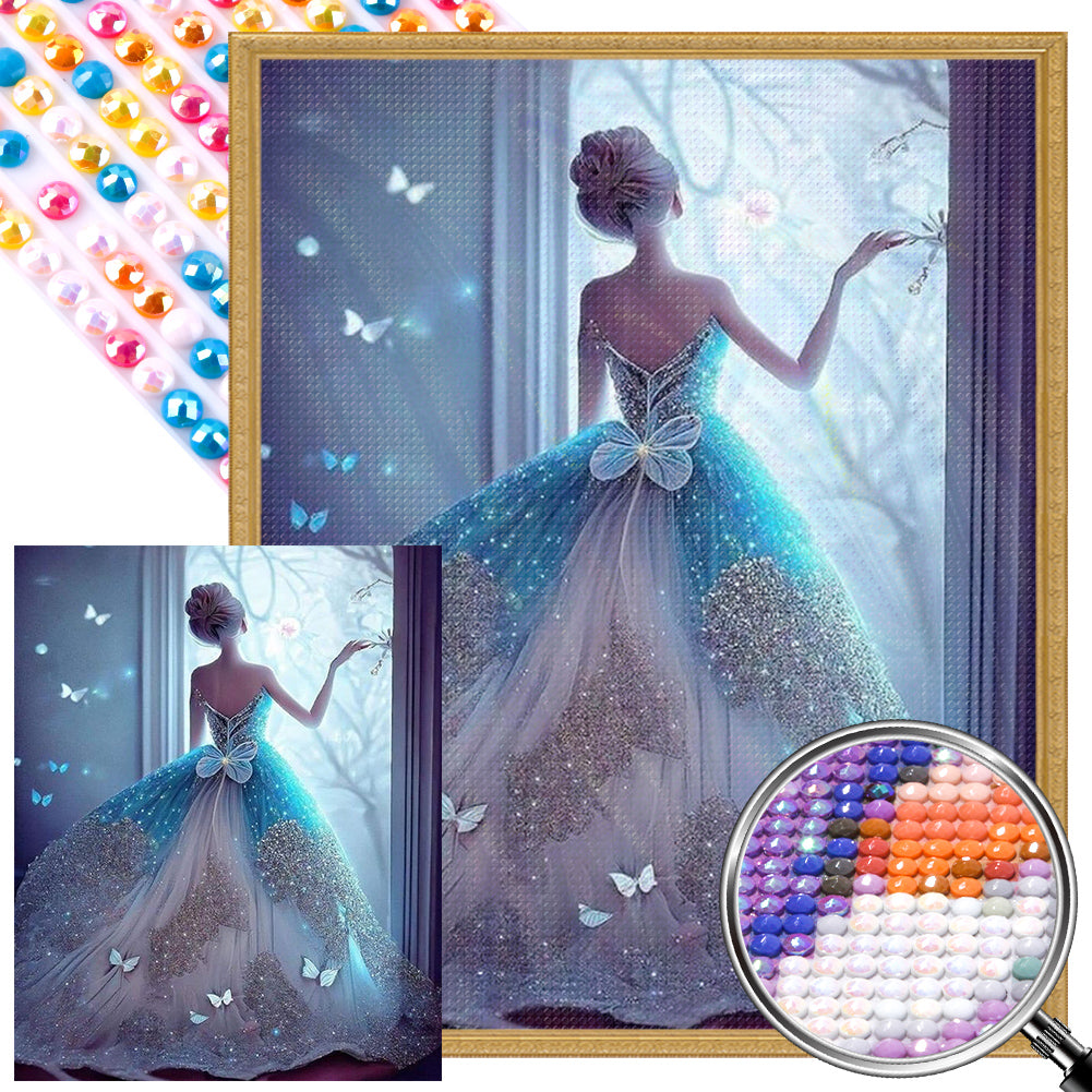 AB Diamond Painting - Full Round - princess back view (40*50CM)