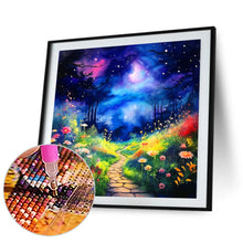Load image into Gallery viewer, Diamond Painting - Full Round - Night view of pastoral path (40*40CM)
