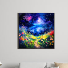 Load image into Gallery viewer, Diamond Painting - Full Round - Night view of pastoral path (40*40CM)
