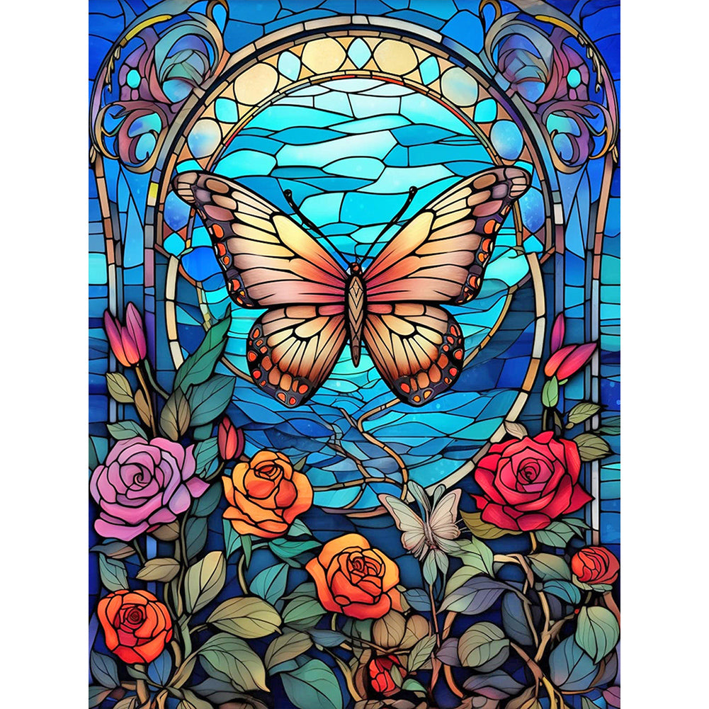 Diamond Painting - Full Round - butterflies and roses (30*40CM)