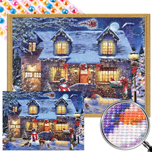 Load image into Gallery viewer, AB Diamond Painting - Full Round - Christmas snowy night (55*40CM)
