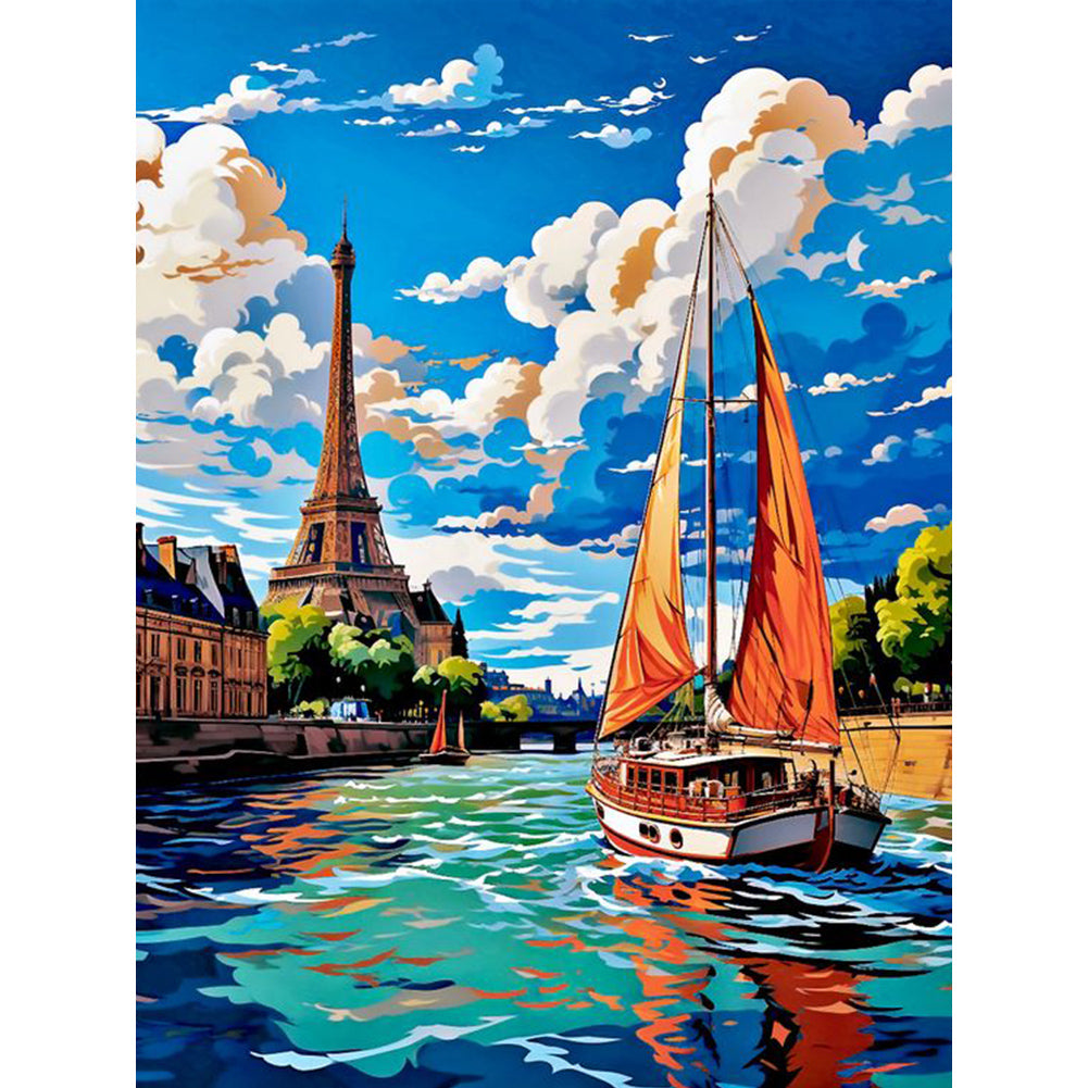 Diamond Painting - Full Round - sailboat (30*40CM)