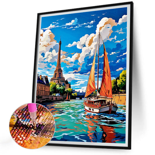 Diamond Painting - Full Round - sailboat (30*40CM)