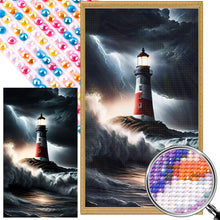 Load image into Gallery viewer, AB Diamond Painting - Full Round - sea lighthouse (40*70CM)
