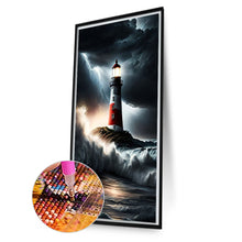 Load image into Gallery viewer, AB Diamond Painting - Full Round - sea lighthouse (40*70CM)
