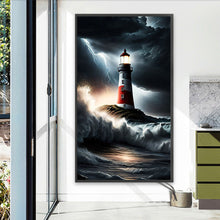 Load image into Gallery viewer, AB Diamond Painting - Full Round - sea lighthouse (40*70CM)
